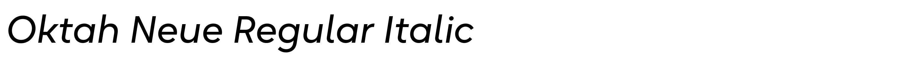 Oktah Neue Regular Italic